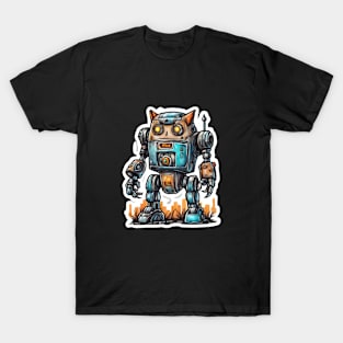 Robot Drawing Art T-Shirt